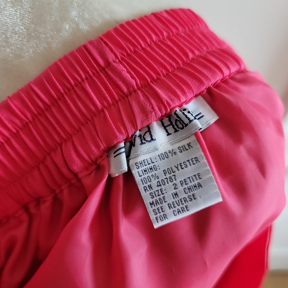 VTG 80s Silk David Hollis Skirt Set - Picture 11 of 12